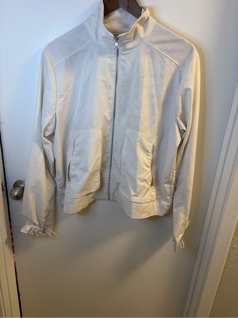 CALIA Women’s White Lightweight Full Zip Jacket Size L Stretch Athleisure